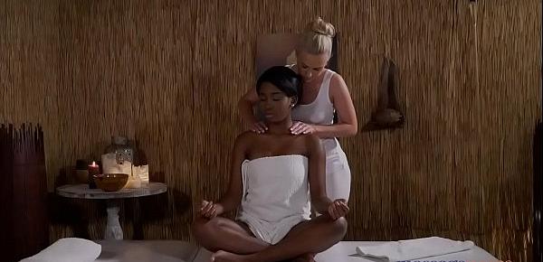  Massage Rooms Cristal Caitlin and ebony beauty Boni share gasping orgasms